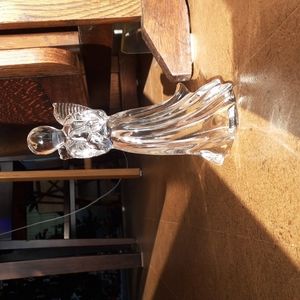 Vintage heavy glass praying angel.